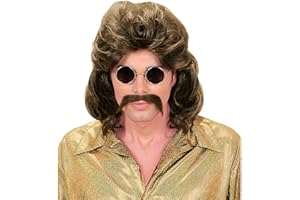 W WIDMANN MILANO Party Fashion - Peruka z brodą, lata 70, disco, kostiumy fantazyjne