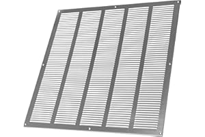STEINBERG14 Griglia di ventilazione da 500x500mm in lamiera d'acciaio zincata con lamelle interne e protezione dagli insetti