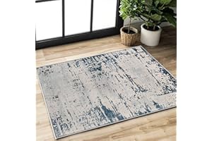 ASIinnsy Tappeto Astratto Tappeto Grigio Blu Tappeti Moderni Soggiorno Antiscivolo Morbido Tappeto Salotto Pelo Corto Tappeti Grandi per Soggiorno Camera da Letto (80 x 120 cm, Blu Astratto)