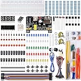 Miuzei Starter Kit Breadboard Set Kompatibel mit Arduino Einschließlich Stromversorgungsmodul Jumper Kabel Widerstand Sortime