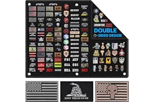 Esmorah Patch Display Board, Two-sided Tactical Patch Display Organizer for Collection Military Army Combat Morale Emblems 43 Inches x 27.5 Inches with 3 Flag Patch (Large)