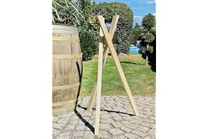 DARLUX Vogelhausständer zur Auswahl massiv Holz Standfuß, Gestell, Vogelfutterhausständer, Futterhaus für Vogelhäuser L-XXL lasiert oder Natur. (Dreibein Natur)