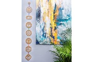 WICCSTAR Chakra Sign Wall Hanging Home Decor For Meditation Yoga Wall Art Tapisserie Mandala Spiritual Ornaments for Bedroom Living Room and Studio. 135mm Size