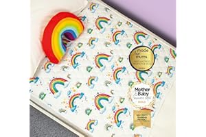 Bedwetz Potty Training Bed Pads | 2 Pack | 100% Waterproof Mattress Protector | Bedwetting Sheets, size fits Single & Toddler Beds | Non Slip Mat with Side Wing Tucks | UK Brand | Rainbow