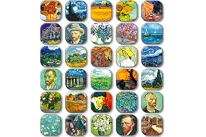 MORCART 30 Pezzi Van Gogh Calamite Magneti Frigo Decorazione Frigorifero da Cucina Lavagna per Ufficio Superfici Metalliche e Magnetiche La Scelta Migliore per i Regali