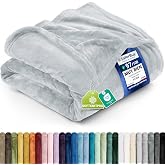 Utopia Bedding Fleece Blanket, Sofa Blanket - (Light Grey, 150x200 cm) | Microfibre Blanket - Warm Lightweight Warm Plaid for