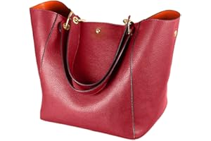 SQLP Bolso Mujer Cuero Moda Marca Bolso Bandolera Grande Capacidad Casual Suave Piel Bolsa de la Compra Bolsa Mensajero Negro