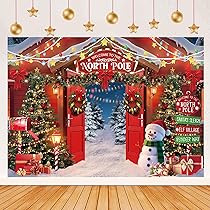 Christmas Wood Photography Backdrop Winter Holiday Xmas Tree
