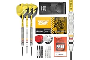 ‎TARGET DARTS Target Darts Gabriel Clemens 22G/23G/24G Wolfram Stahlspitze Dart Satz Dartpfeile - 9 Pro Grip Schäfte - 9 Pro Ultra Dart Flights – Dart Wallet - Dart Counter App Coupon Bundle