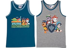 UNITED LABELS Paw Patrol Lot de 2 débardeurs de chemises pour garçons et enfants Gris/bleu