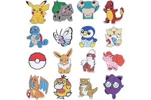 BAYIDUN 16 Parches Termoadhesivos, Pegatinas para Planchar, Adhesivos Decorativos para Ropa, Camisetas, Jeans, Bolsos, Adultos y Niños - Dibujos Animados(B)