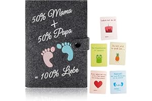 Little Moonshine Premium - Custodia per libretto maternità, in puro feltro (grigio), elegante e resistente custodia per il passaporto materno, foto, carte e documenti -ideale per le donne incinte