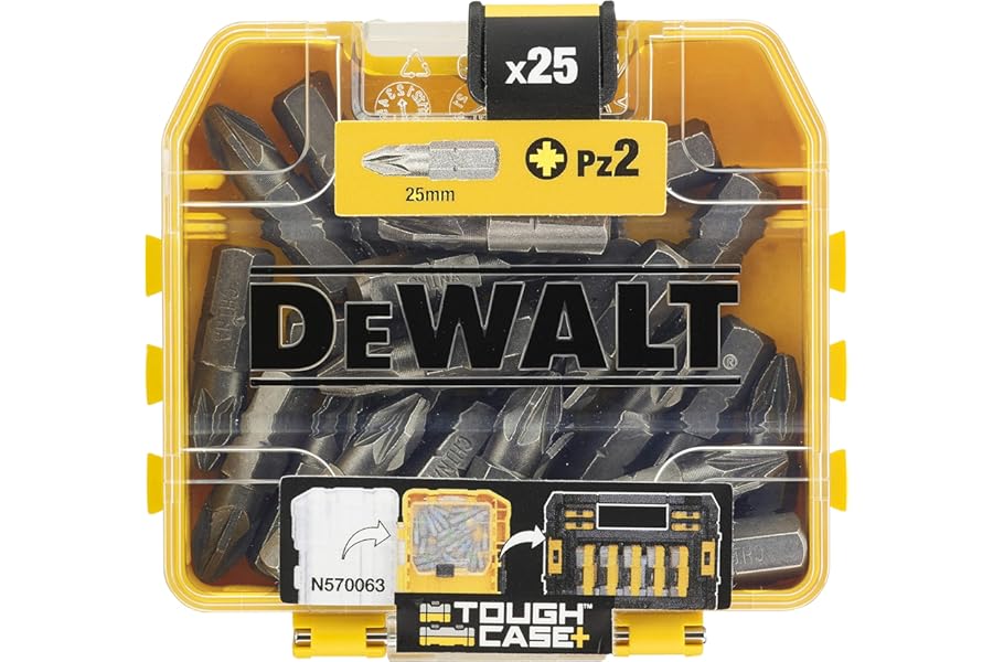 DEWALT Screwdriver PZ2 25 Piece Bit Set in Tic Tac Box, DT71521-QZ