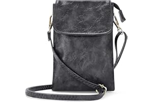 Woodland Leathers Phone Bag, Crossbody Bags For Women Vegan Leather Cell Phone Purse Wallet Small Shoulder Bag - Fit All Phones phone bags for women crossbody with Anti theft zipper pocket