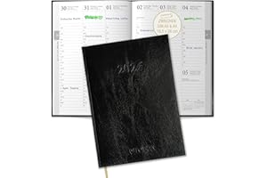 ‎TOBJA TOBJA Buchkalender 2026 - Terminplaner 2026 mit 30-Minuten-Taktung 7-21 Uhr - Größe 18,5 x 26 cm (zwischen A5 - A4), Große Schrift, flexibles Hardcover, Lesebändchen. Kalender 2026