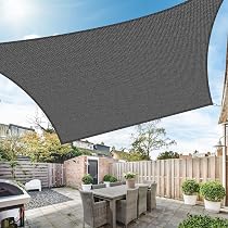 Voile D'ombrage Rectangulaire 2.6x2.6m - Tissu HDPE Respirant - Protection UV 95% - Pour Terrasse Et Jardin