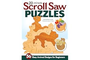20-Minute Scroll Saw Puzzles: 56 Easy Animal Designs for Beginners