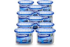 ARIANA HOMEWARE® Disposable Dehumidifier Condensation Absorber 500ml - Prevent Damp, Mildew & Mould | Interior Moisture Remover for Home, Wardrobe, Bedroom, Bathroom, Caravan and Garage - Pack of 10
