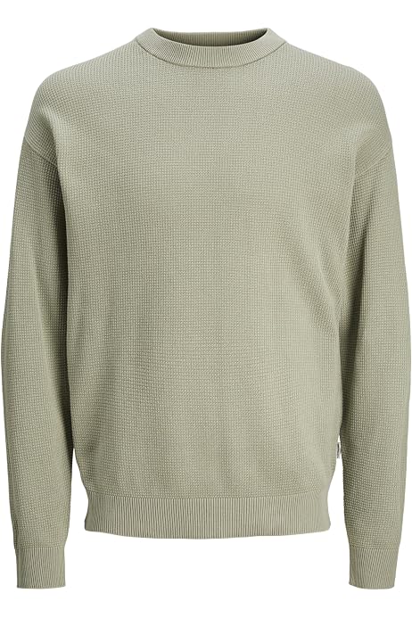 JACK & JONES Jjsander Knit Crew Neck Maglione Lavorato A Maglia, Mountain Spring/Dettagli: Blocco, M Uomo