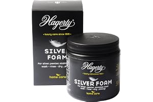 Hagerty Silver Care silverpasta 185 g I effektiv poleringspasta för rengöring och vård av silver och silverpläterad metall I silverrengöringsmedel för målade silvervaror tallrikar brickor I inkl.