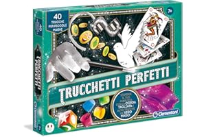 Clementoni - Trucchetti Perfetti, 40 Trucchi per Piccoli Maghi, Giochi di Magia per Bambini 7+ Anni, Include Bacchetta, Corda, Foulard e Tanti Altri Strumenti, Made in Italy, Lingua Italiana, 11558