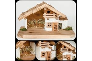 HOLZ UND GARTENTRENDS Weihnachtskrippe-(W17) Krippe Krippenstall Weihnachten-Weihnachtskrippen-