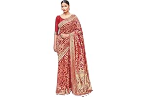 Elina fashion Sarees For Women Banarasi Art Seide Woven Saree || Designer Indisches Hochzeitsgeschenk Sari mit ungenähter Bluse
