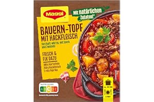 ‎MAGGI MAGGI Fix für Bauern-Topf mit Hackfleisch, Würzmischung, mit natürlichen Zutaten*, für 2 Portionen, 1er Pack (1 x 39g )
