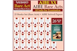 AIBE Bare Acts without Notes and AIBE Solved Papers Total 26 Book Set 25 Books Set and AIBE Solved Papers (2011-2024) Combo Full Syllabus 50+ Acts including AIBE Solved Papers Edition 2026