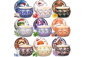 Vautvis Duftkerzen Geschenkset Für Frauen, 9 Stück Weihnachten Sojawachs Kerzen Set, Duftkerzen Im Glas, Duftkerzen Weihnachten Geschenk Für Frauen, Stressabbau, Entspannen, Weihnachten, Geburtstag