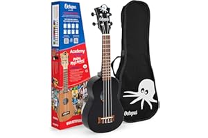 Octopus Ukulele UK200D-BK Soprano Ukulele - Matt Black