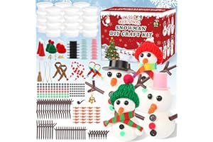 MOMOSTAR Snowman Slime Kit, Lavoretti di Natale per Bambini, Set Bricolage Creativo fai da te con Argilla, Pupazzo di Neve Natale Giocattoli Regali per 3 4 5 6 7 8 anni Bambini (24 pezzi)