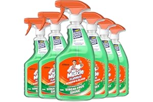 Mr Muscle Platinum Window & Glass Cleaner Spray, Pack of 6 (6 x 750ml)