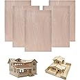 Basswood Sheets 1/16,Thin Plywood Wood Sheets for Crafts 1/16 Ãƒâ€”8Ãƒâ€”12 Inch,5 Pieces