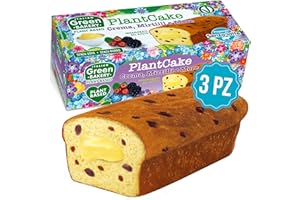 Tris PlantCake Crema e Frutti di Bosco 3 x 400gr - Dolce Vegano con Crema, More e Frutti Rossi, Senza Burro e Senza Uova, Dolce Vegan con Impasto al Lievito Madre, Made in Italy - Italian Green Bakery