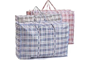 FD FAIRDEAL CASH & CARRY 5 Pack Strong & Durable Large Laundry Bags, Ideal for Laundry/Storage/Moving House/Shopping | Reusable Laundry Bag with Zip, 80cm x 60cm (Multiple)