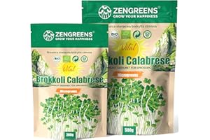 zengreens® - Organic broccoli calabrese sprouting seeds - Choose between 10g, 200g and 500g - broccoli calabrese seeds with a germination rate of over 97% - Microgreens - Sprouts