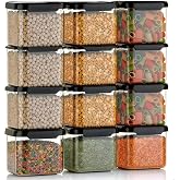 Homeor Plastic Storage Jar & Container Set Air-Tight BPA Free Modular Containers for Kitchen Storage Kitchen Organizer & Kitc