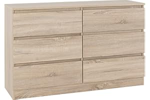 Seconique Malvern 6 Drawer Chest in Sonoma Oak Effect