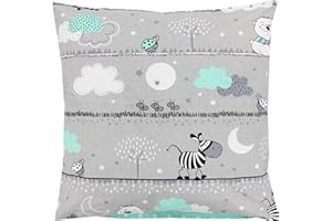 TupTam Taies d'oreillers Décoratives pour Enfant, Ours Menthe, 50 x 50 cm
