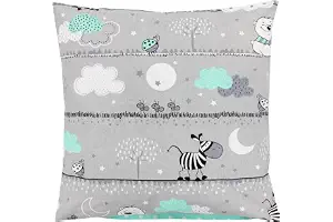 TupTam Funda para Cojin con Diseño Decorativo para Niños, Oso Menta Verde, 80 x 80 cm