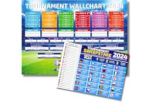 STATE MEDIA VISION Vibrant Tournament Wallchart 2024 Bundle - Track All Results and Follow The Full Schedule This Summer (A2 Wallchart + Sweepstake)