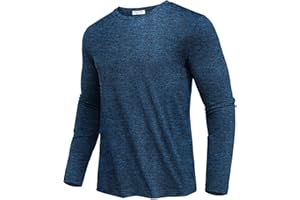 PINSPARK Camiseta Deportiva para Hombre, Transpirable, Correr, Ligera, De Manga Larga, con ProteccióN UV UPF 50+, Entrenamiento, Funcional, Senderismo, Gimnasio, Larga