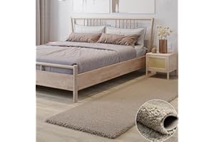 ‎MY-RUG MY-RUG Teppich Shaggy Star Hochflor rechteckig beige 200 x 80 cm - Wohnzimmerteppich, Kuschelteppich, Einfarbig