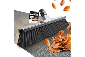 ‎ORGAFLIX ORGAFLIX Premium Straßenbesen 40cm ohne Stiel - Blackline Black, Kraftvoller Besen für Außenbereich, Extra langlebig, Hofbesen, Gartenbesen, Terrassenbesen, Besen ohne Stiel, Made in Germany
