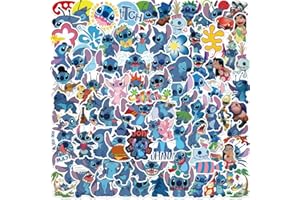 SHENGO 100Pcs Lilo Cartoon Stickers Stitch Stickers for Water Bottles, Anime Cartoon Stickers Stitch Vinyl Stickers for Snowboard Laptop Luggage Motorcycle Bicycle Fridge Kids Teens Gift