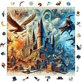 WePuzzleUp Ahşap Puzzle Yetişkin - Sihirbazlık ve B&uuml;y&uuml;c&uuml;l&uuml;k Okulu - 353 Par&ccedil;a, 29 x 29 cm - Yapıştırıcı Folyo Dahil - Benzers