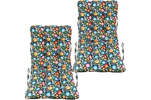 SuperKissen24. Cuscino per Sdraio Resistente e Comodo per Sedie Reclinabili, Spiaggine e Poltrone da Giardino (Set di 2-48x96x7 cm, Folk)