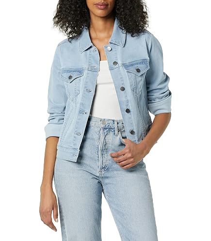 Blouson En Jean D'été Pour Femme ORANDESIGNE - Veste Courte Délavée à Manches 3/4 - Style Rétro Avec Poches - Idéal Printemps/été - 8
