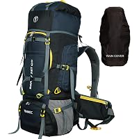 TRAWOC 80L Travel Backpack for Outdoor Sport Camp Hiking Trekking Bag Camping Rucksack HK007 (NAVYBLUE) 1 Year Warranty